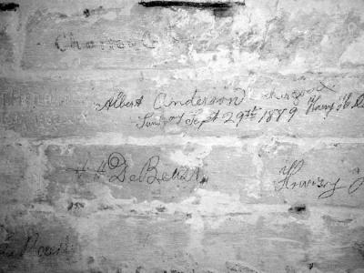 Citadel -- pencilled graffiti probably left by 19th century soldiers