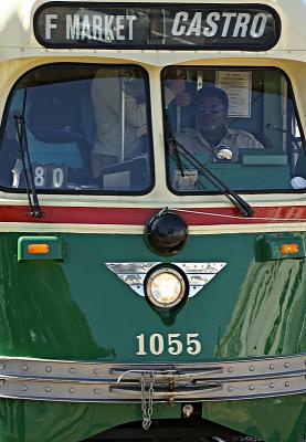 MUNI streetcar close-up