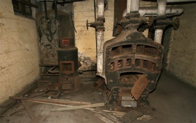 Basement boiler room