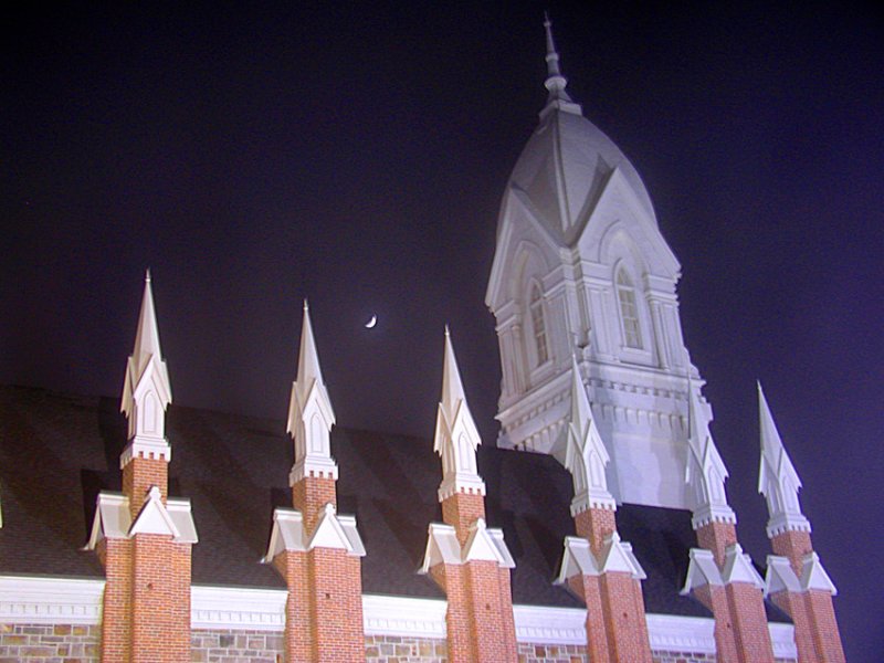 Box Elder Tabernacle in Fog