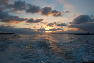 SD sunset from boat