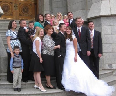 The groom's immediate family