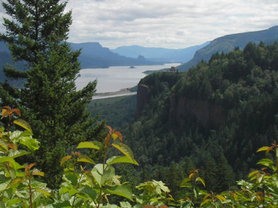 Columbia River Gorge to the east