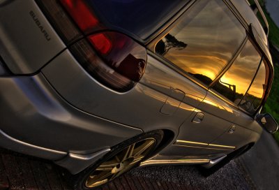 Subaru at Sunset