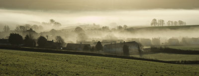 Morning mist over Bradninch - Devon