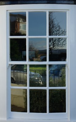 Reflections in a bay window