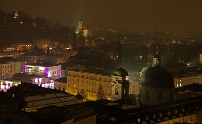 Salzburg city lights