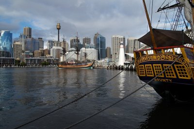Tall Ships against Sydney's  BDC