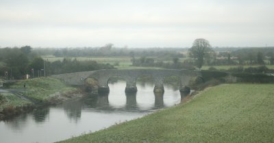 Bridge over icy water