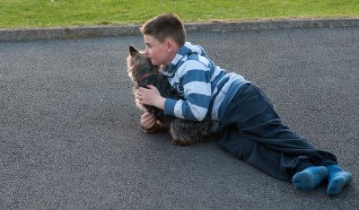 A boy and his dog