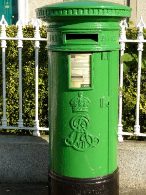 Re-painted postbox in October