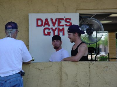 Hanging out at Dave's Gym