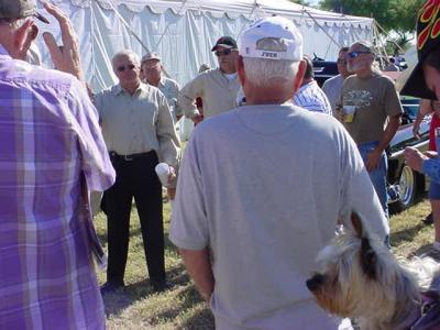 Stanley talking to the owners