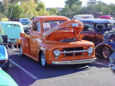 orange Ford pickup