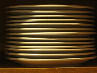 Stacked and Stored in the Cupboard