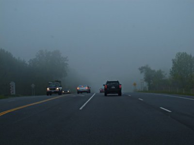 Fogged in for miles and miles...
