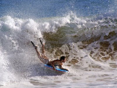 Boogie Boarding at Sandy's