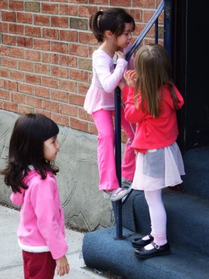 Veronica with ballet friends.