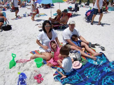 Soaking up some sun at Ft Myers Beach