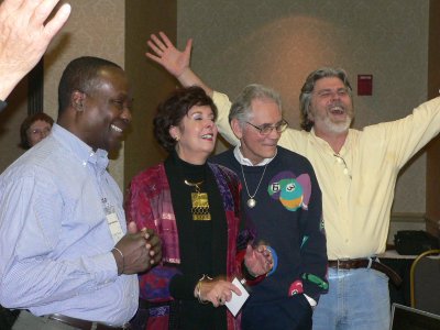 Victor Hodge, Sari & Larry Nims and Don Elium