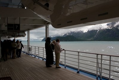 On the deck at Margerie Glacier