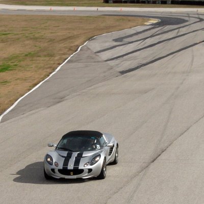 Paul's giving chase in his Lotus