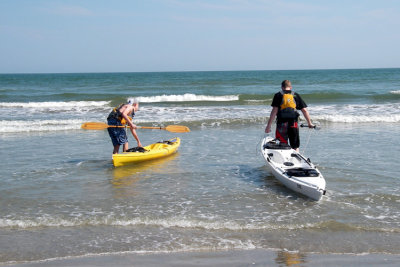 Chris and Paul hitting the waves