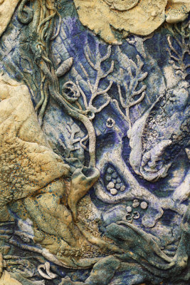 Tide pool Inspired Ceramic sculpture  Close-up