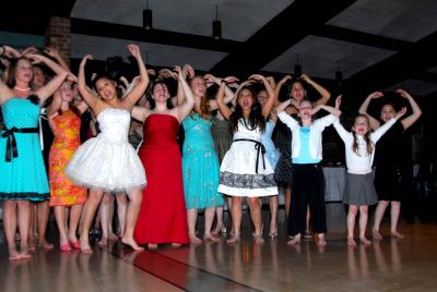 Ladies dancing the Y
