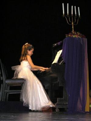 Maria playing piano