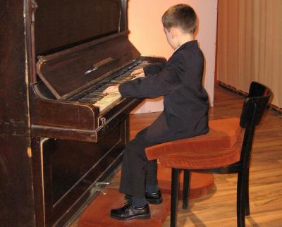 Bogdan at evaluation exam after 3 years of study