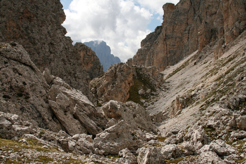 a steep and rocky  path
