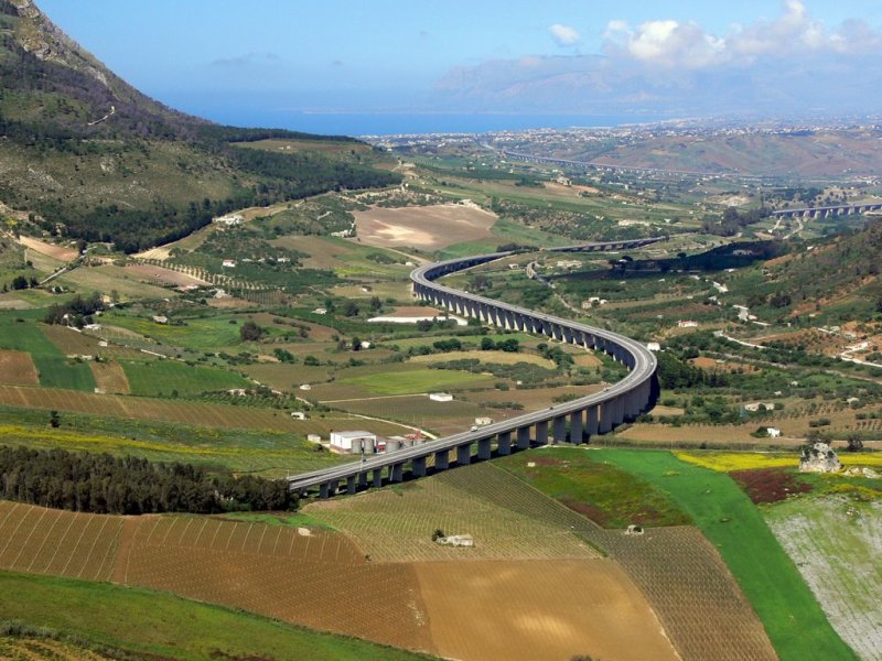 Segesta, the motorway.