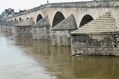 the old bridge over the Loire river (town Gien)
