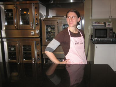 jenna and a super shiny counter-top