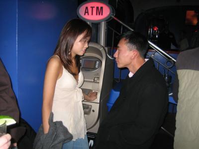 chatting by the atm
