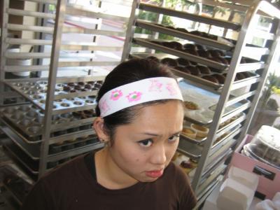 sandy and her glitter headband