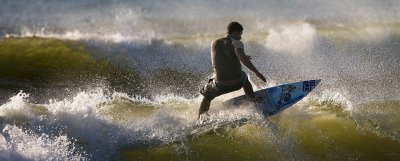 Surfing on the Pacific coast in Nosara Costa Rica