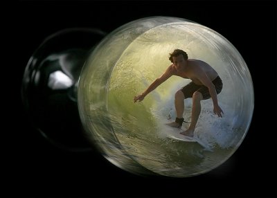 Surfer In Glass