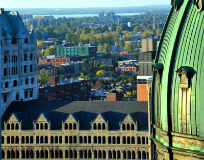 View of Montreal City from our Hotel