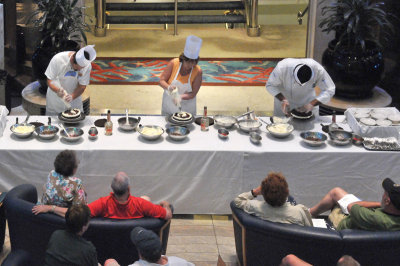 Baking class for passengers