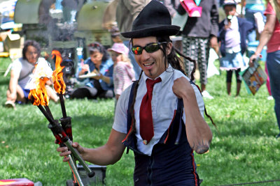 Fire juggler