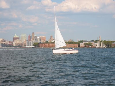 Governors Island with Castle Williams at north end
