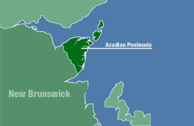 Baie des Chaleurs above Acadian Peninsula