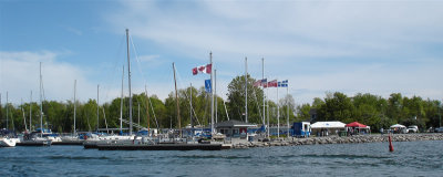 6 East-Lake Ontario crews moor their boats at Collins Bay Marina . . .