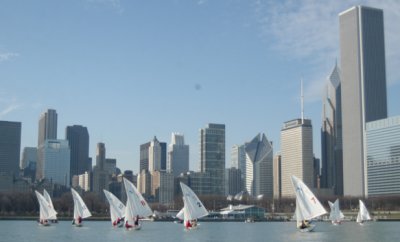 Chicago YC from lake between sail 2 & sail 7