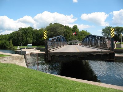 swing bridge over the canal