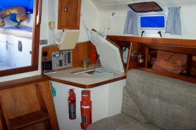 reefer aft of port settee