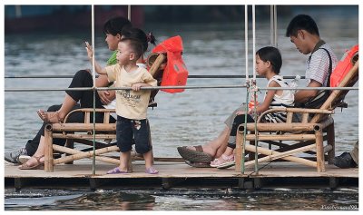 Family on a Boat on the LI River