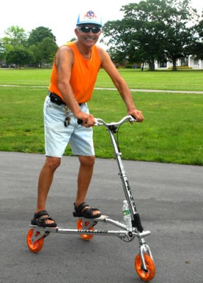 Bob, our group photographer, on his trike.